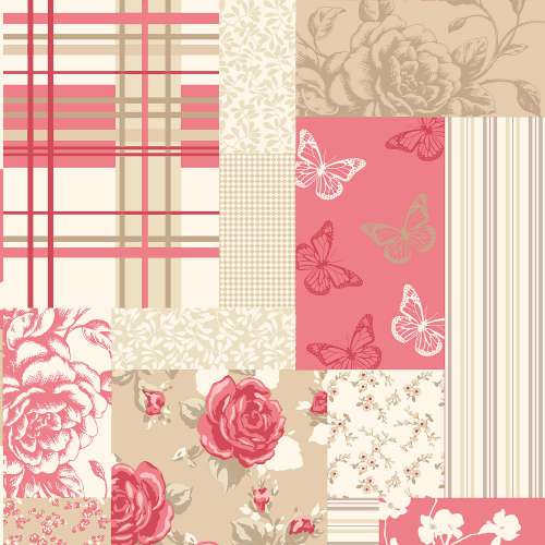 Printed Wafer Paper - Patchwork - Click Image to Close